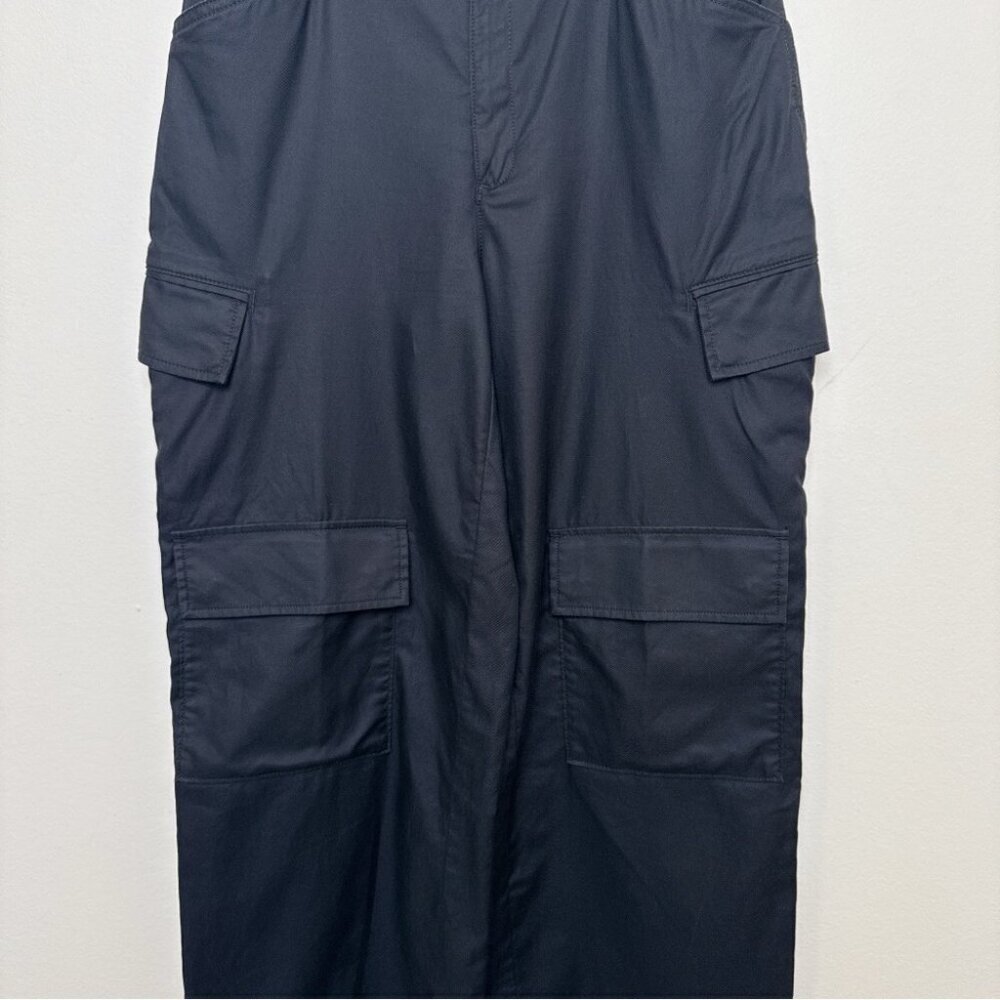 Banana Republic Womens 8 High Rise Cargo Wide Leg Black Painter Pant - Picture 6 of 14